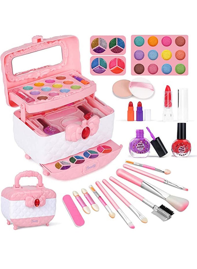LIMOS Kids Makeup Toy Kit for Girl, Washable Pretend Real Cosmetic, Safe & Non-Toxic Make-Up Toys for 3-12-Year-Old Kids - Image 1