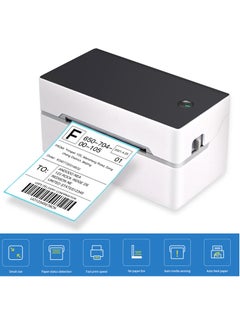 Desktop Shipping Label Printer High Speed USB + BT Direct Thermal Printer Label Maker Sticker 40-80mm Paper Width