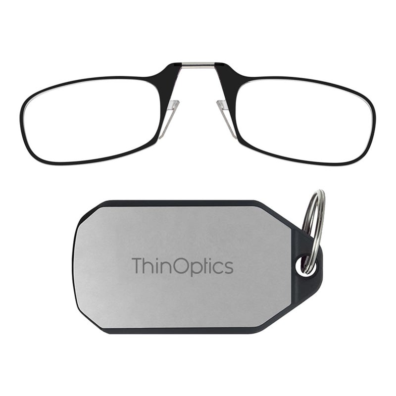 ThinOptics unisex adult Keychain Case Reading Glasses Black 44 mm US