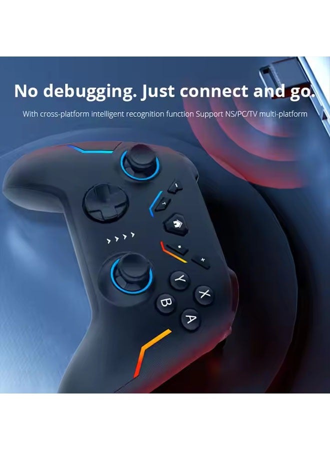 General RGB Glare Switch Controller Six-axis somatosensory macro editing PC Android Switch gamepad  - Image 3