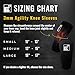 Element 26 Agility Knee Compression Sleeve 1 Pair 3mm Compression Knee Sleeve Knee Support for Working Out Running Weight Lifting Knee Sleeves For Men Women Large Black - Image 4