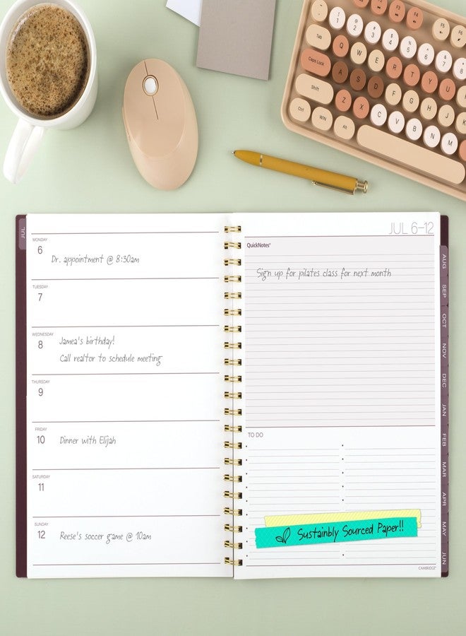Cambridge Planner 2026-2027 Weekly & Monthly Academic 12-Month July-June, 8-1/2" x 11", Stria (1797-905A) - Image 2
