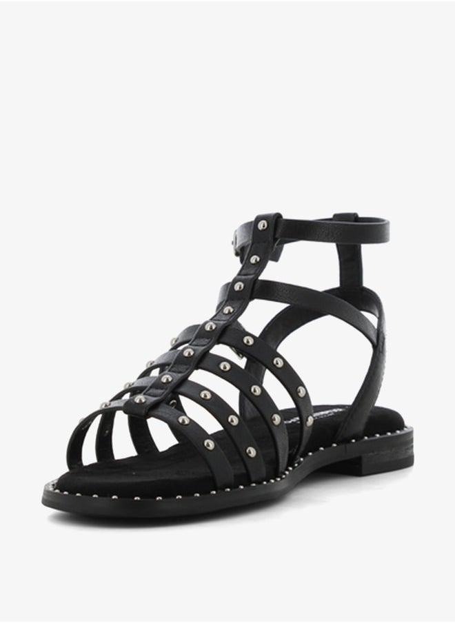 SJ - Women's Studded Gladiator Sandals with Ankle Strap Closure - Image 1
