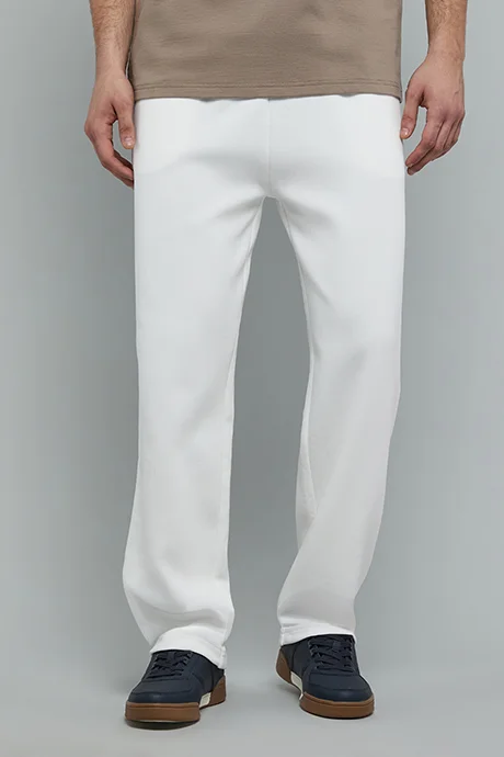 أر أند بي Solid Pants with Button Closure