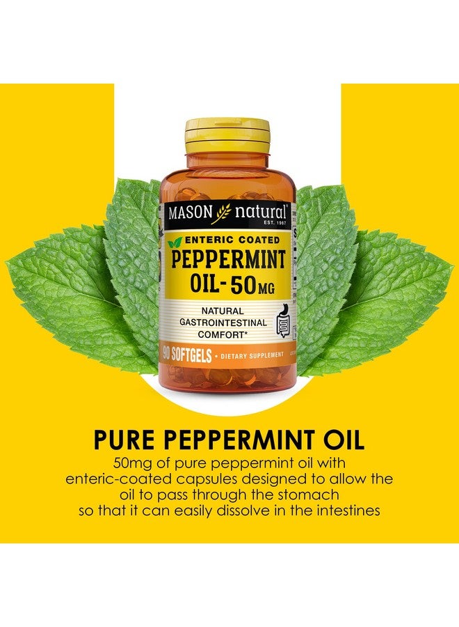 Mason Natural MASON NATURAL Peppermint Oil 50 mg Enteric Coated Supplement, 270 Day Supply of Gastrointestinal Support for Normally Functioning Bowel, Softgel Pills  - Image 3