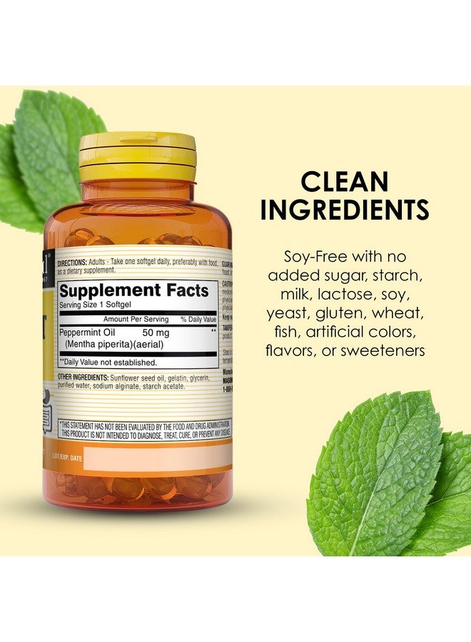 Mason Natural MASON NATURAL Peppermint Oil 50 mg Enteric Coated Supplement, 270 Day Supply of Gastrointestinal Support for Normally Functioning Bowel, Softgel Pills  - Image 4