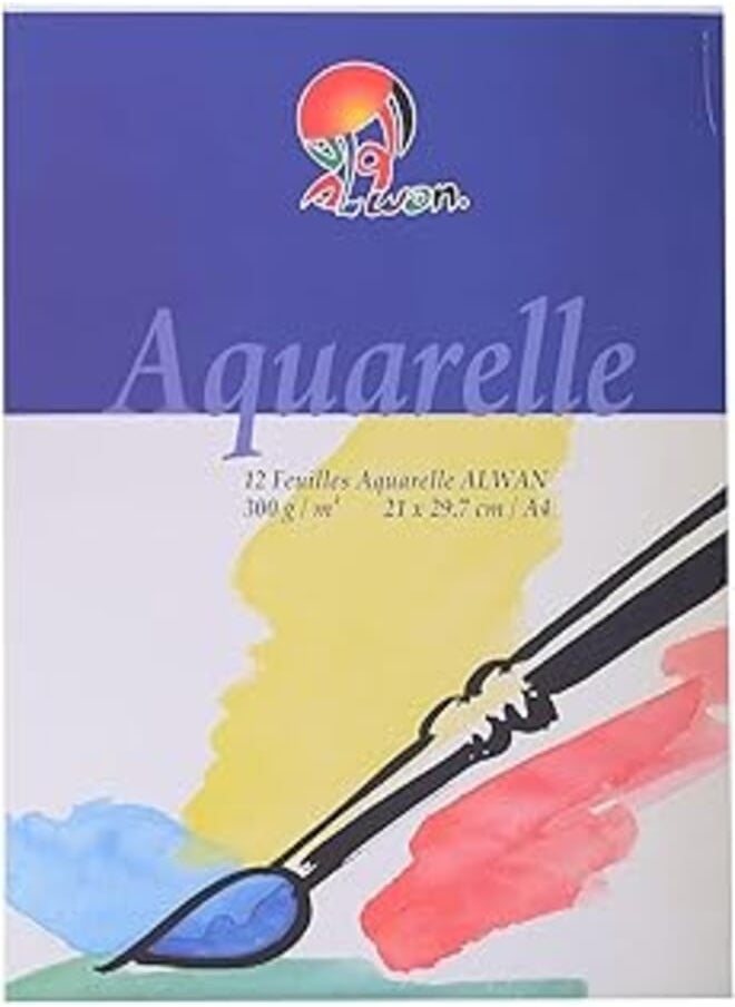 Alwan Alwan Drawing Fine Paper Sketch, 300 Gm, A4, 12 Sheets - Multicolor Als-102-Sketch-Book-12-Multicolor 