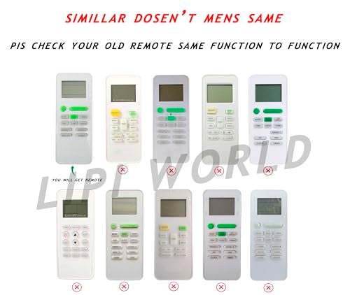 Lipiworld® 145 AC Remote Control (Old Remote Exactly Same Remote Will Only Work) Compatible for I F B/Lloyd/GODREJ AC - Image 2