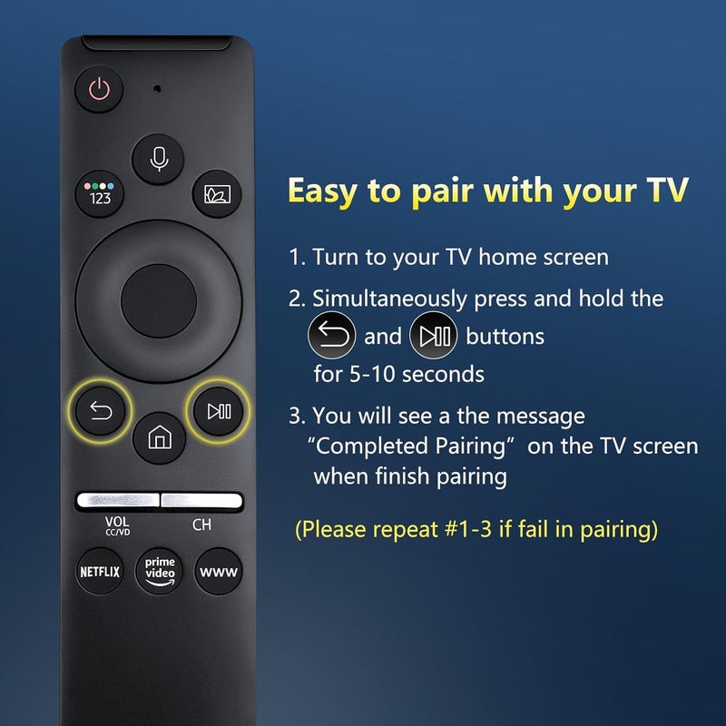 YOSUN Voice Remote Control for Samsung-Smart-TV,Replacement for Samsung Smart Curved QLED UHD 4K 8K Series TVs, with Supported Voice Function - Image 2