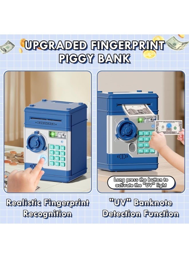 Electronic Money Bank for Kids, Smart Piggy Bank with Automatic Bill Grab with Fingerprint and Password, Mini ATM Coin Bank for 4 5 6 7 8 9 10 11 Year Old Boys Girls Large Capacity Birthday Gifts Toy for Children - Image 5