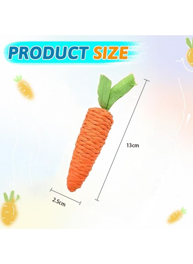 YdingYshengL 3 Pcs Cat Toy,Cat Chew Toy, Kitten Toys, Carrot Shapes Rope Toys with Sounding Parcels Interactive Cat Toys,Bite and Play and Clean Teeth with Kittens 3pcs - Image 5