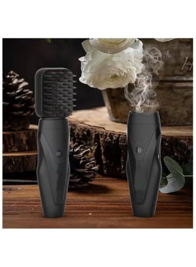 JAJEEK 🔥 Electric Comb Incense Burner for Hair Styling (Black) | USB Rechargeable Arabic Oud Bakhoor Comb with Aromatherapy Function | Safe Scented Comb for Hair & Beard Grooming | Portable Flameless Burner with Elegant Design for Daily Use & Gifting - Image 1