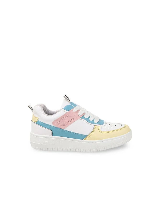 Shoetopia Shoetopia Girls Colourblocked Lightweight Lace-Ups Sneakers