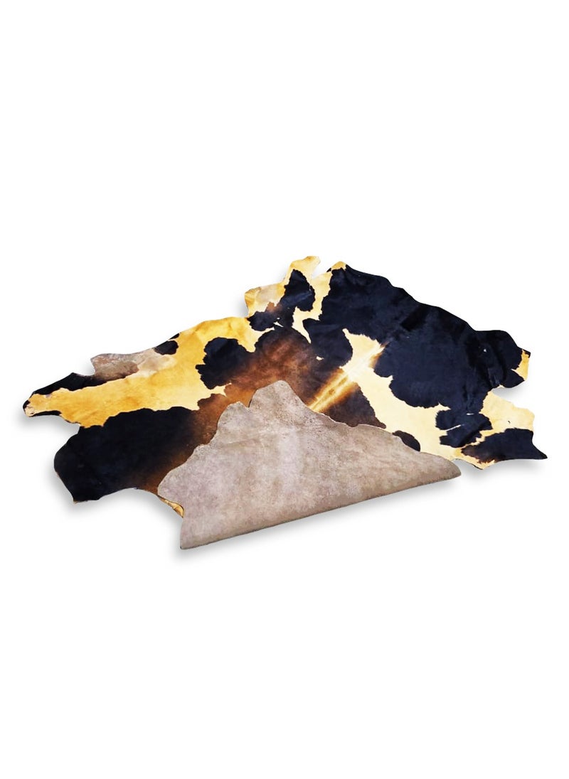 Natural Cowhide Carpet , Luxurious and elegant , ideal for use in living rooms, dining rooms, and offices , a distinctive decorative piece made of natural calfskin with a non-slip backing - lightweight and adds a unique touch to any space