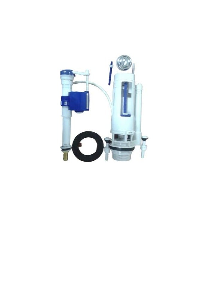 Flowell Dual Flush Valve Set Brass Fill Valve Toilet Fittings - Image 1