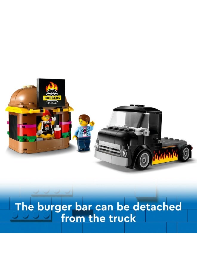 LEGO City Burger Van Food Truck Vehicle Toy Set 60404 (Age 5+, 194 Pieces) - Image 4