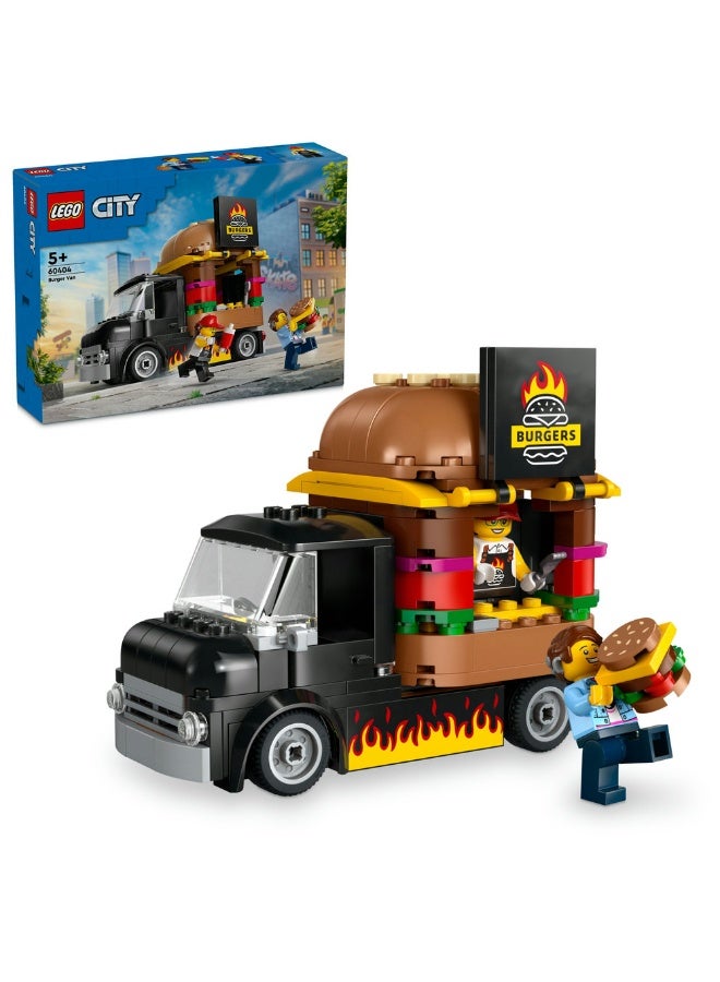 LEGO City Burger Van Food Truck Vehicle Toy Set 60404 (Age 5+, 194 Pieces) - Image 1