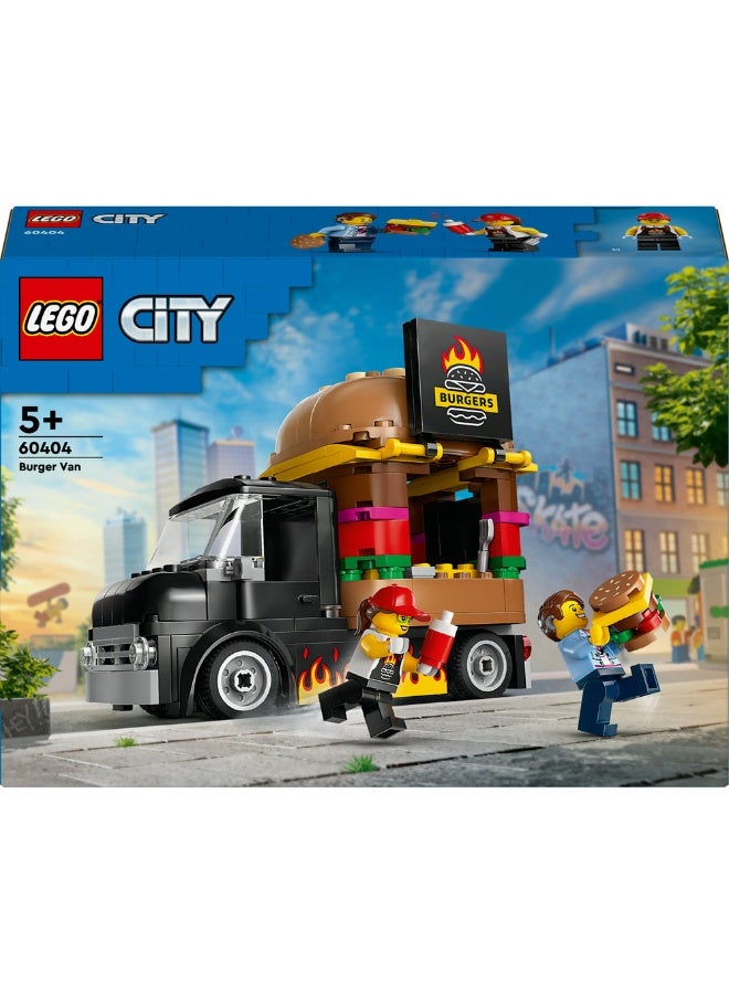 LEGO City Burger Van Food Truck Vehicle Toy Set 60404 (Age 5+, 194 Pieces) - Image 2