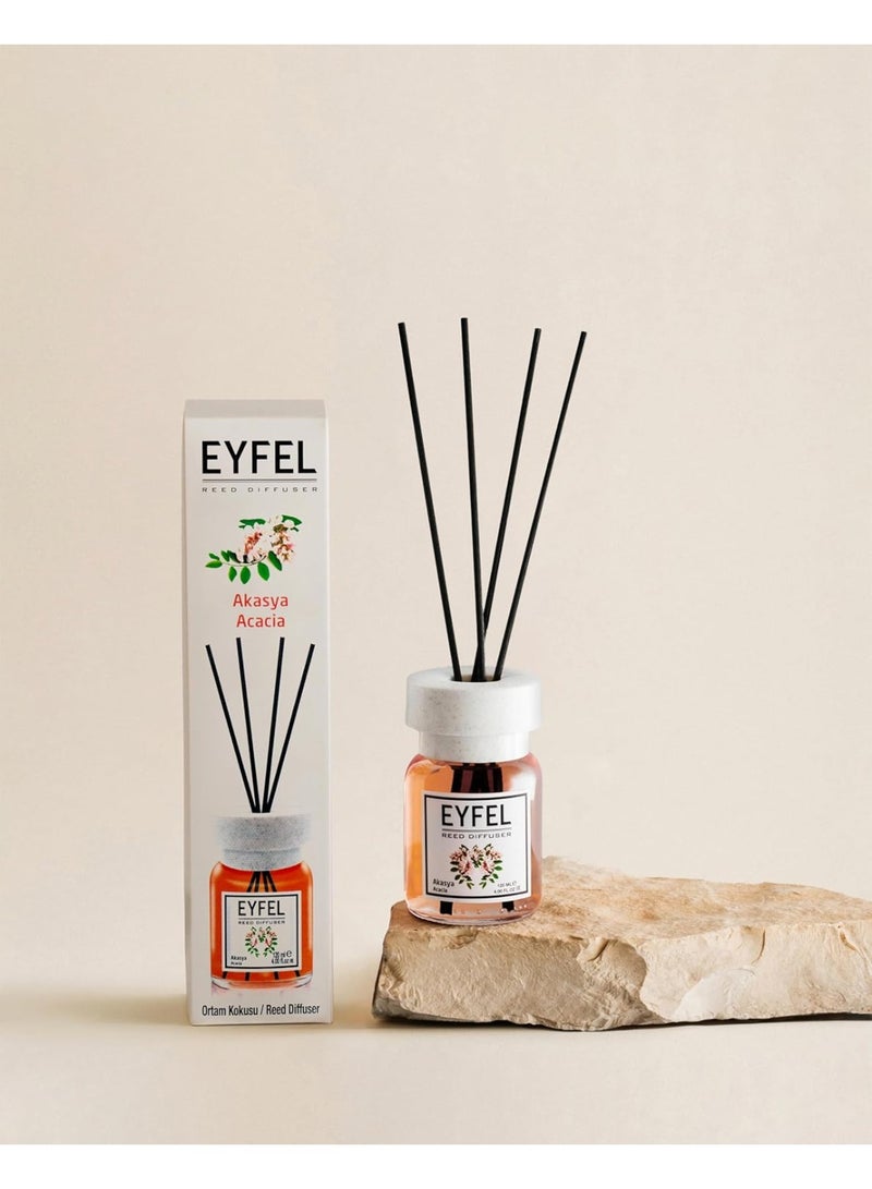 EYFEL Acacia Reed Diffuser Set – Long Lasting Room Fragrance Oil | Air Freshener for Home, Office & Bathroom – Elegant Glass Bottle with Sticks – 120ml - Image 3