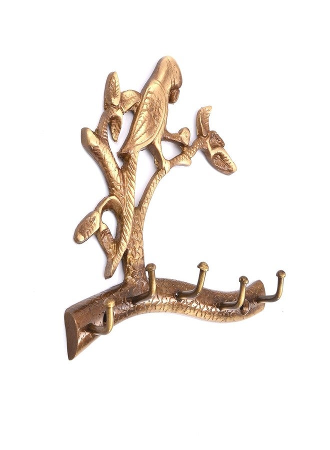 ARSALAN Shoppe Brass Parrot Keys Holder Antique Finish with Antique Design - Image 1