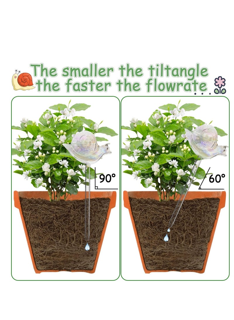 Suntown كريات سقاية النباتات بزاوية قوس قزح ذاتية السقاية إدخال زجاجي لجهاز سقاية النباتات للداخل والخارج ملحقات جهاز السقاية الذاتية للنباتات 4 قطع - Image 4