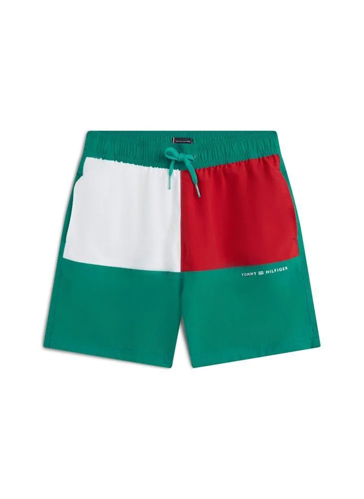 Tommy Hilfiger Classic Colour-Blocked Mid Length Swim Shorts
