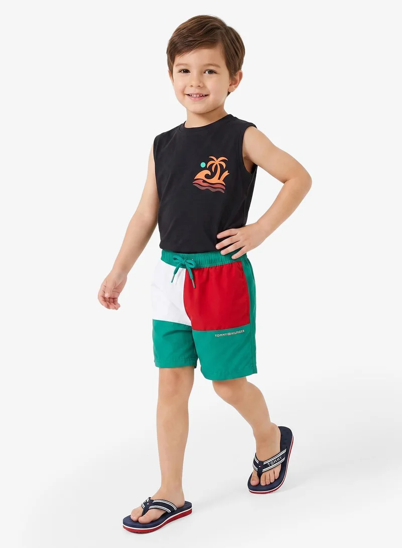 Tommy Hilfiger Classic Colour-Blocked Mid Length Swim Shorts