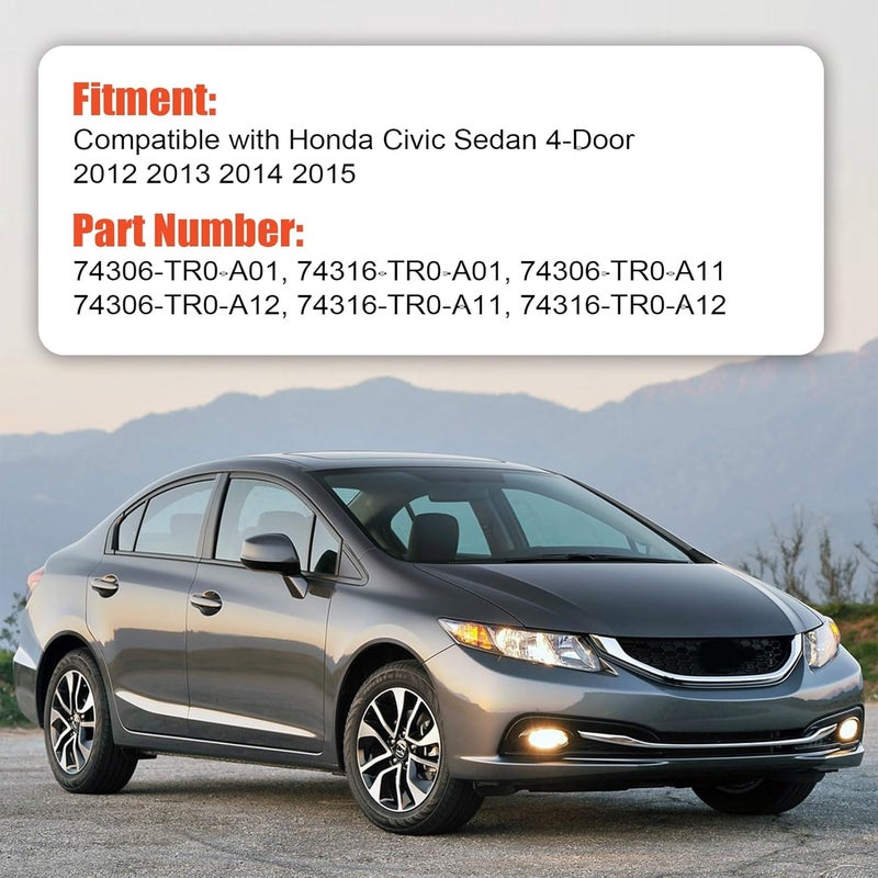 FZJDSD Roof Molding Trim for Honda Civic 2012-2015 - Image 2