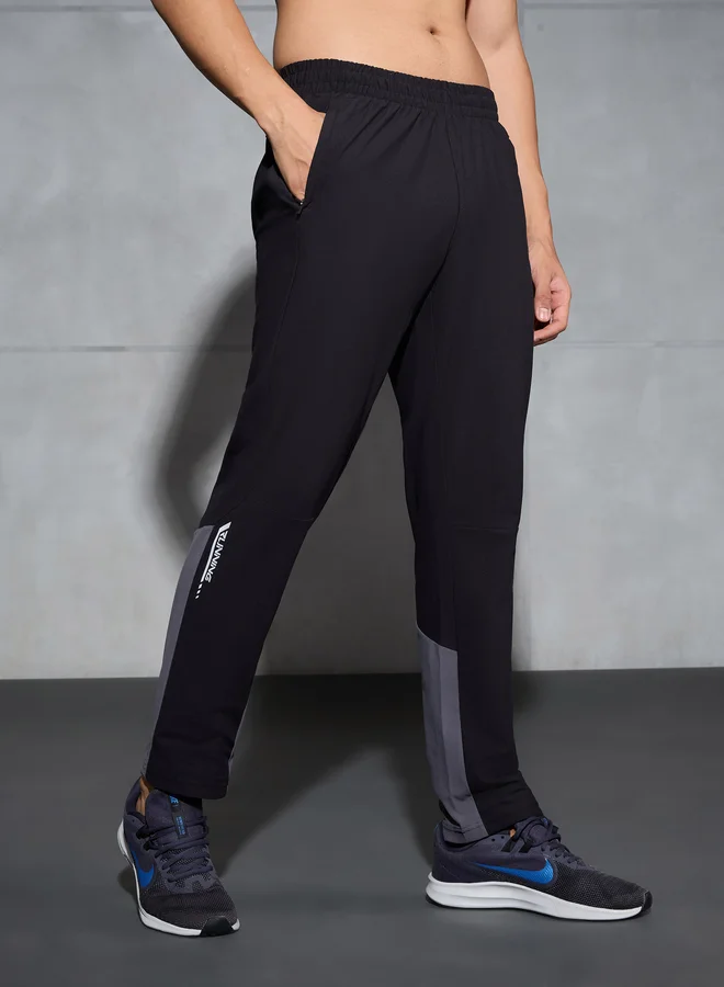 Technosport Technosport Men Black Straight Fit Track Pants