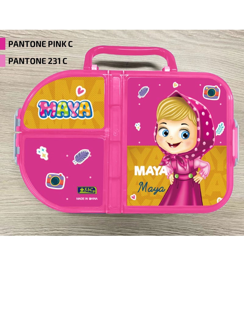 Box of special food for school children  multicolored 
