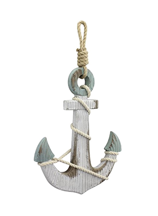 Stonebriar Anchor Wall Decor, Worn White, 1.00" x 9.50" - Image 1