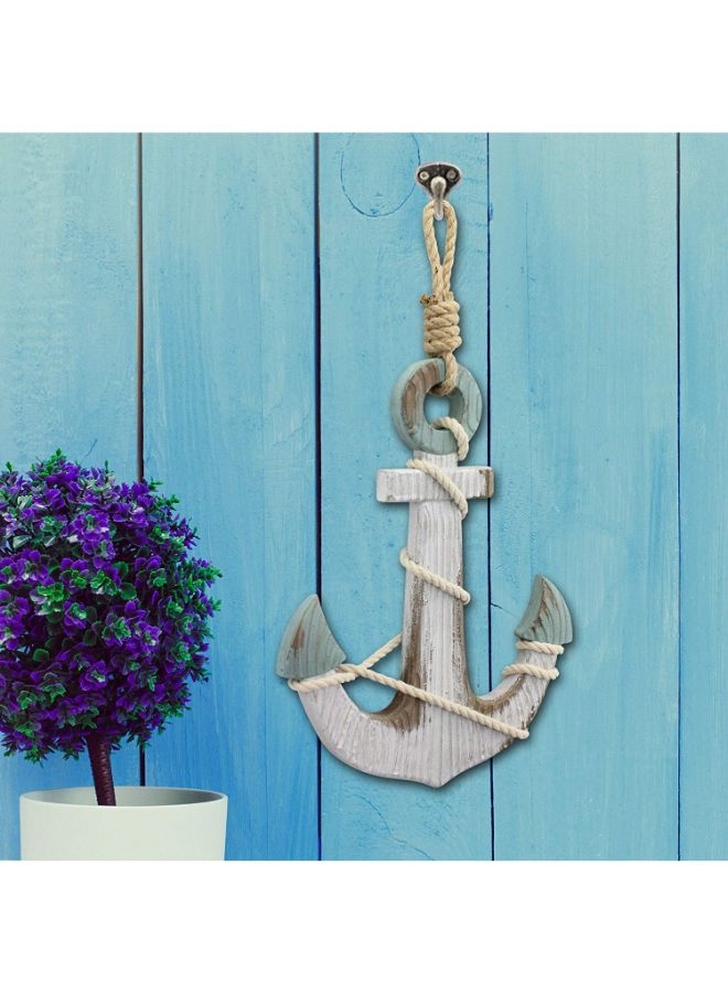 Stonebriar Anchor Wall Decor, Worn White, 1.00" x 9.50" - Image 2