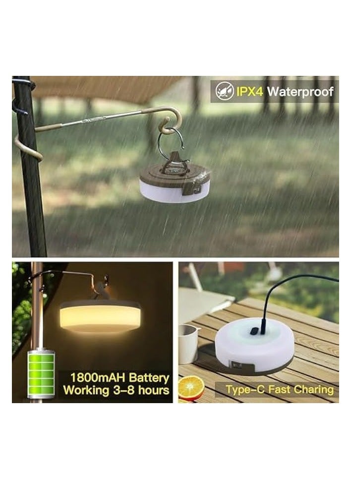 erorex Camping String Lights, Camping Lights, 12 Modes 32.8Ft Hanging Light 30s Quick Roll Up String Lights Portable Rechargeable Flashlight Waterproof Camping Lantern for Camping, Party Festival Decor - Image 4