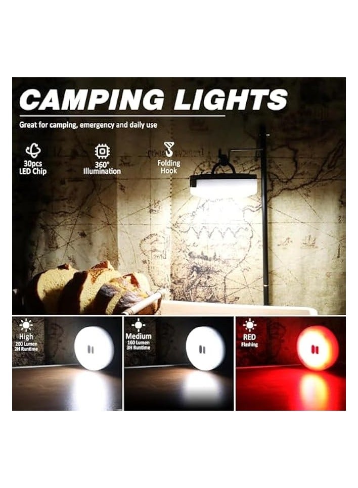 erorex Camping String Lights, Camping Lights, 12 Modes 32.8Ft Hanging Light 30s Quick Roll Up String Lights Portable Rechargeable Flashlight Waterproof Camping Lantern for Camping, Party Festival Decor - Image 5