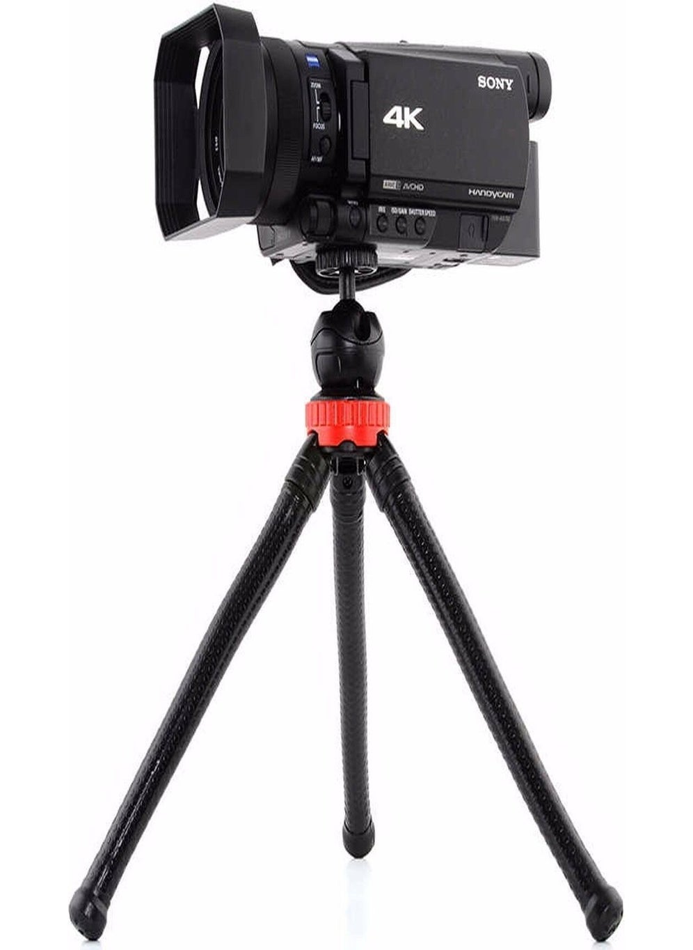 Blupple - Flx Flexible Tripod Camera Professional Phone Holder 360 Degree 3 Legs 30 cm Tripod Octopus Feet Black - Image 1