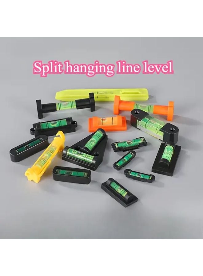 Split Black Hanging Line Level 76mm Compact Mini Bubble Durable ABS Industrial Precision Measuring Tool - Image 2