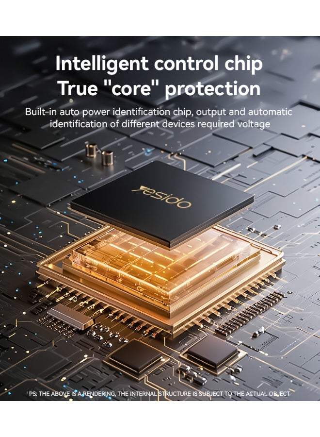 يسيدو شاحن محول طاقة متعدد الوظائف للسيارة 200 واط  (أسود) - Image 3