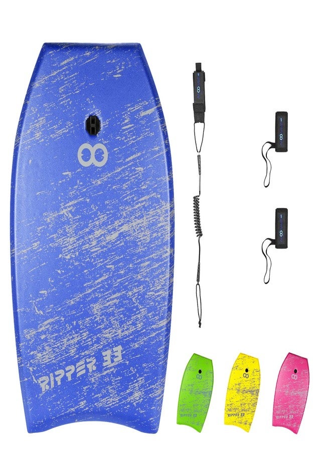 WOOWAVE Bodyboard 33-inch/36-inch/41-inch Super Lightweight Body Board with Coiled Wrist Leash, Swim Fin Tethers, EPS Core and Slick Bottom, Perfect Surfing for Kids Teens and Adults（33 inch, Blue） - Image 1