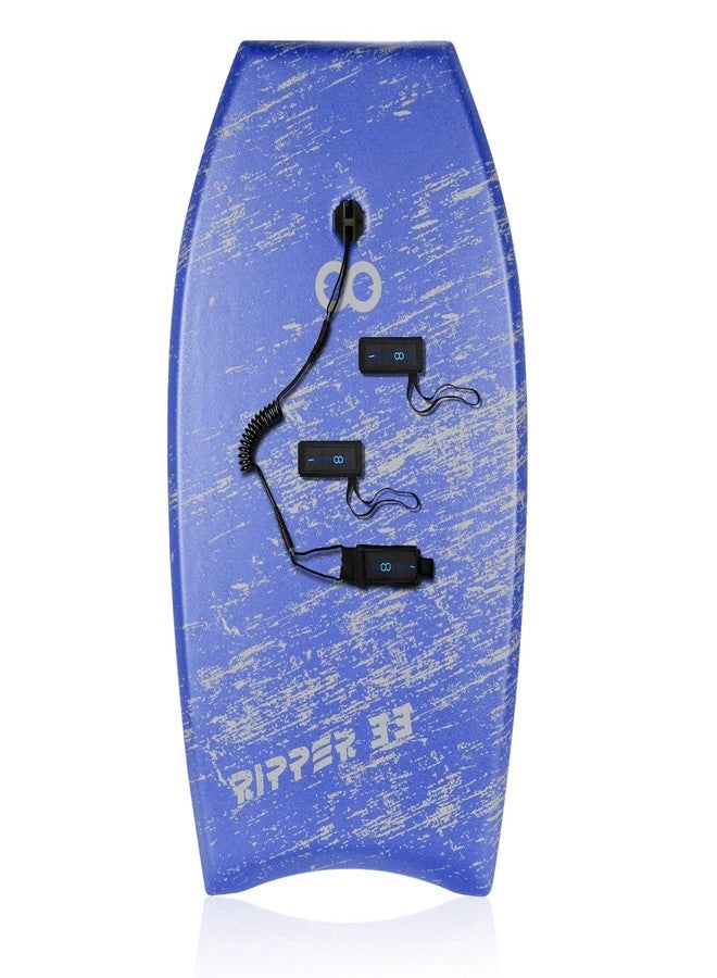 WOOWAVE Bodyboard 33-inch/36-inch/41-inch Super Lightweight Body Board with Coiled Wrist Leash, Swim Fin Tethers, EPS Core and Slick Bottom, Perfect Surfing for Kids Teens and Adults（33 inch, Blue） - Image 2