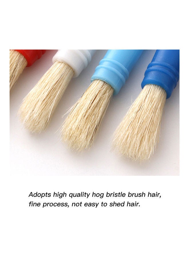 NIBEMINENT 10-Piece Round Tip Colorful Paint Brushes Set Multicolour - Image 2