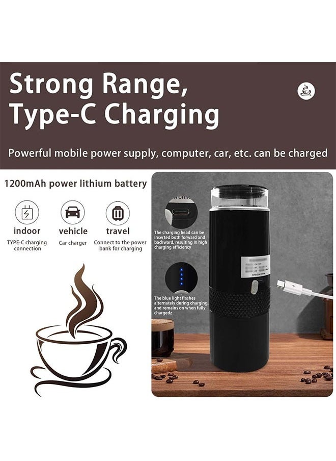 Arabest Portable Coffee Maker,Electric Travel Coffee Maker,Compatible with Coffee Capsules and Ground Coffee with USB-C for Office/Camping/Outdoors  - Image 4