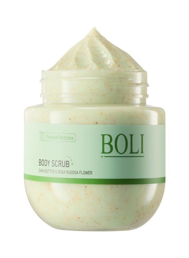 BOLI Shea Butter Body Scrub, Walnut Shell Powder Exfoliating Moisture Scrubber Deep Cleansing Nourishes for Smooth (250g, Shea Butter) - Image 1