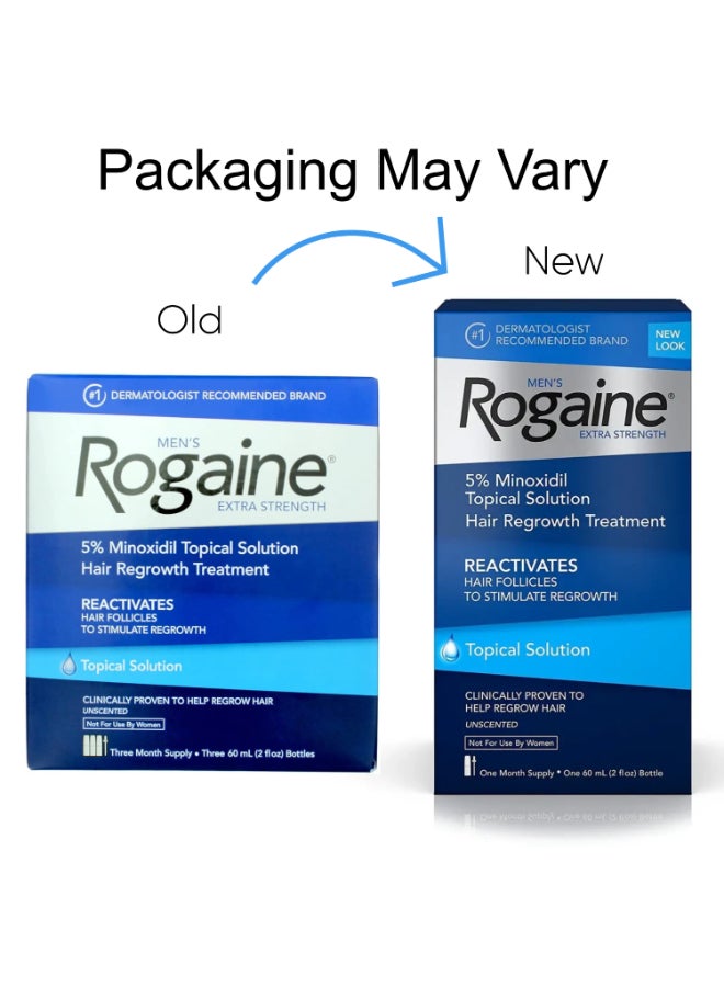 Rogaine Men'S Extra Strength Hair Regrowth Treatment, Unscented 60 Ml Packaging May Vary 60ml - Image 2