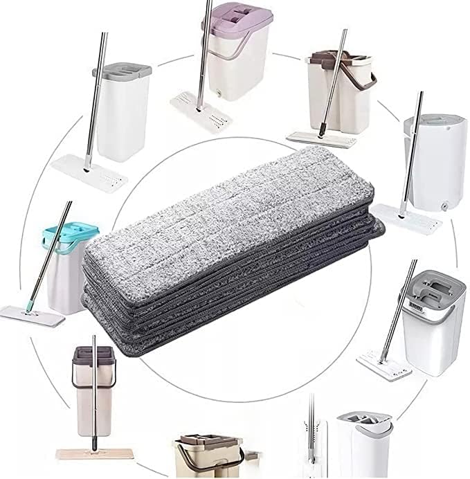 dreamons link Microfiber Cleaning Pads for Wet/Dry Cleaning, Washable Microfiber Mop Replacement Pads Compatible with Microfiber Mops for Floor Cleaning System and Kitchen Home Scrubbing- 4 Pack - Image 2