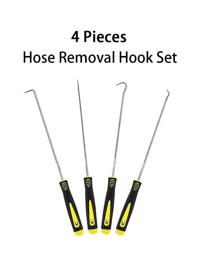 GMORO 4 Pieces Hose Removal Hook Set Car Hook Oil Seal Puller O-Ring Hook  - Image 1