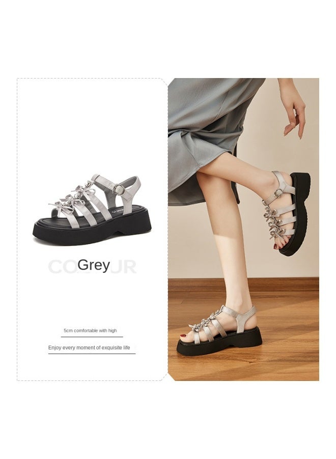 15MINS In-store Same Style】chunky Platform Roman Sandals For Women - 2025 Summer New Arrival Beach Sandals, Versatile Soft-sole Women's Shoes - Image 2
