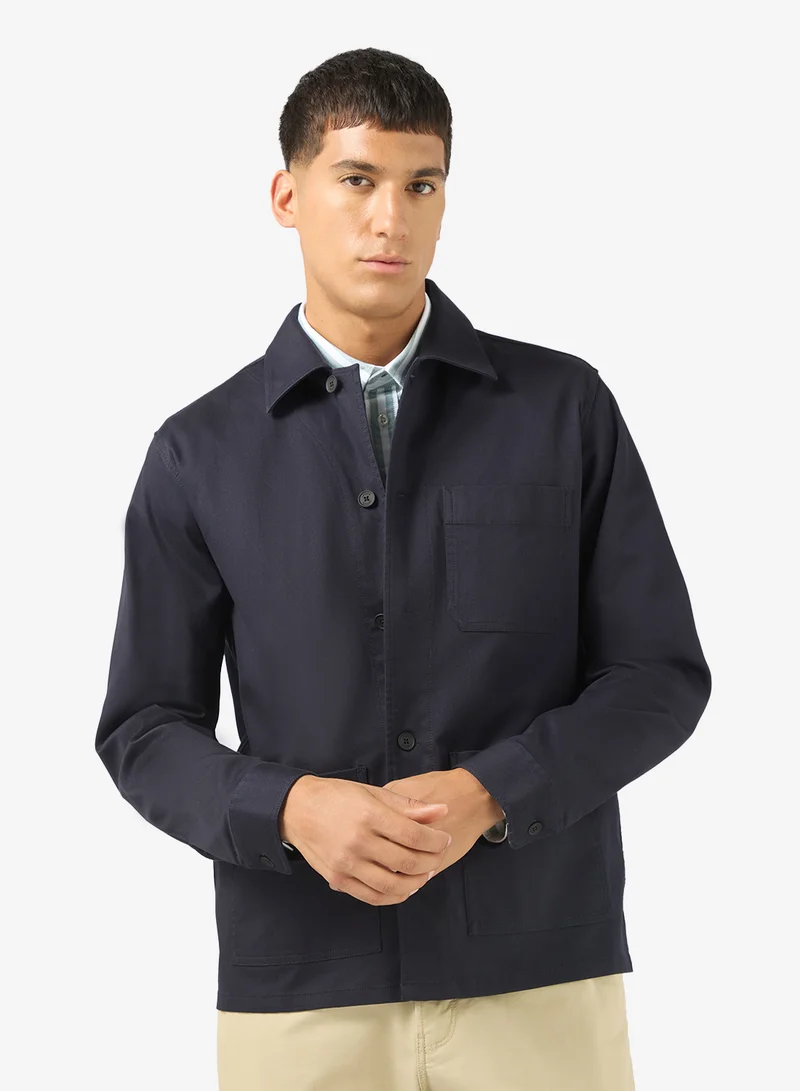 لاكوست قميص بوبلين كاروهات بقصة عادية