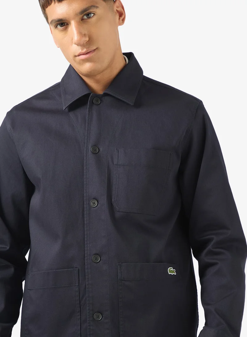 LACOSTE Regular Fit Gingham Poplin Shirt