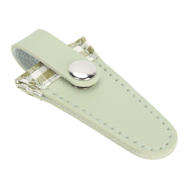 Wasabi Green PU Leather Scissor Protector Cover For Sewing Embroidery Crafting Hairdressing Safe Storage And Tool Organization - Image 2