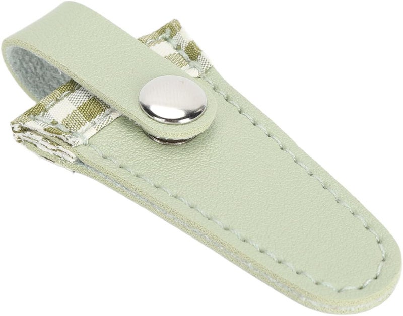 Wasabi Green PU Leather Scissor Protector Cover For Sewing Embroidery Crafting Hairdressing Safe Storage And Tool Organization - Image 1